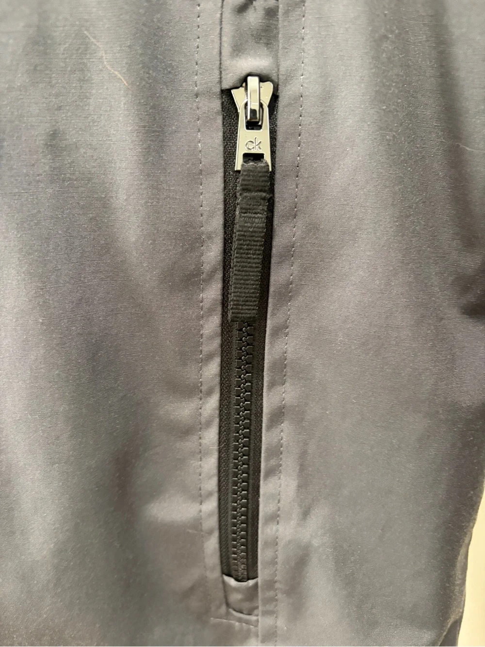 Calvin Klein Charcoal Gray Logo Patch Jacket 1/2